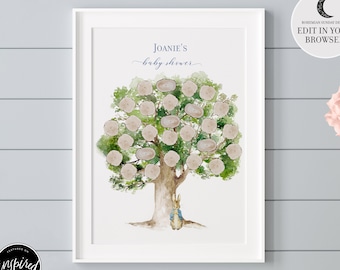 Peter Rabbit Guest Book | Peter Rabbit Fingerprint Tree Guest Book Sign | Peter Rabbit Birthday Guest Book | Peter Rabbit Baby Shower Guest
