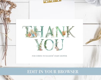 Cartões de agradecimentos do coelho de Peter | Aniversário do Pedro Coelho | Chá de bebê coelho | INSTANT Digital personalizado para impressão DIY [id:856753]