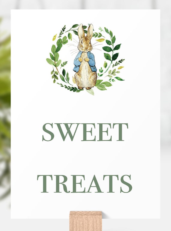 Peter Rabbit Baby Shower Welcome Sign, Editable Baby Shower Sign