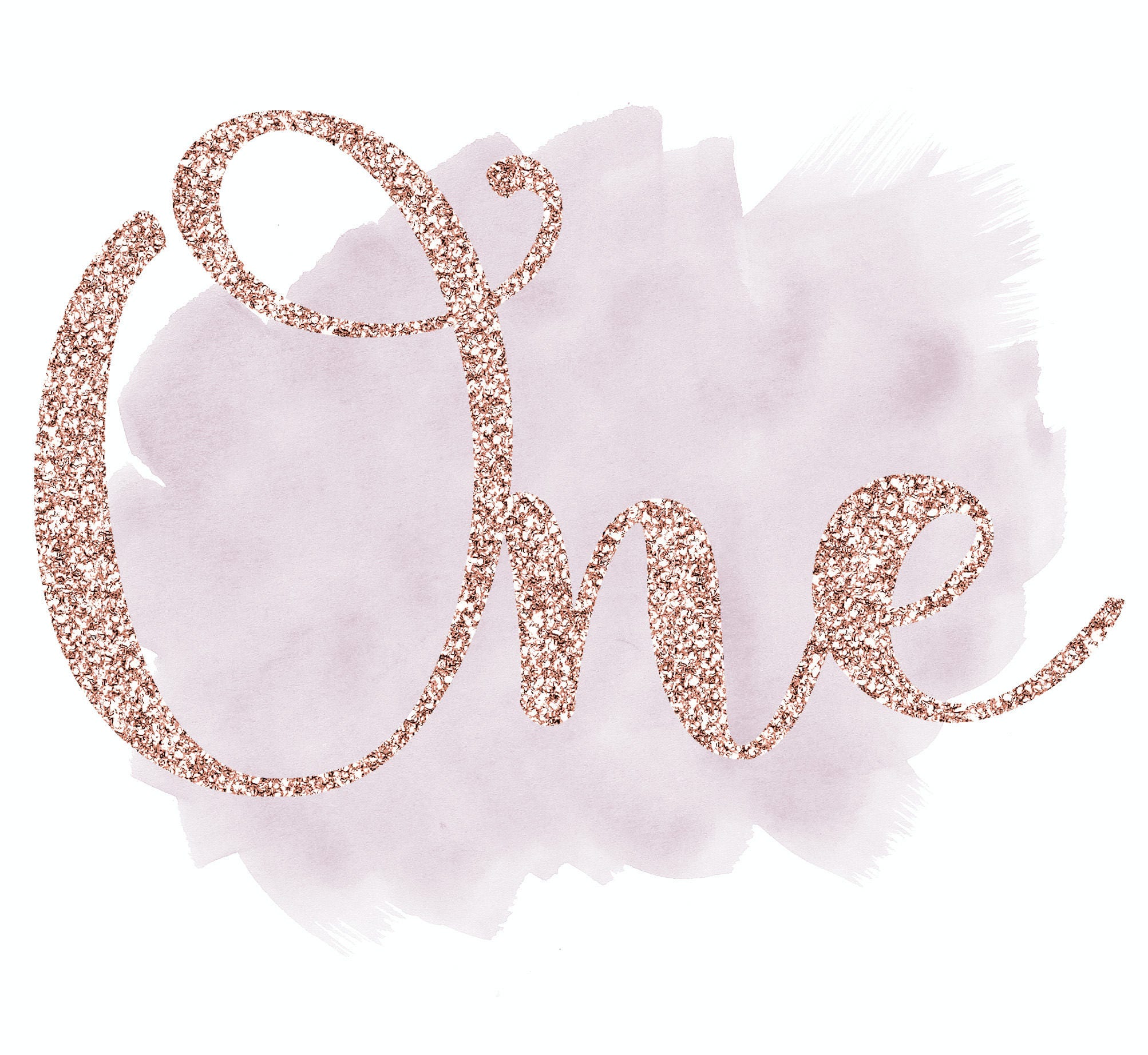 Gold Glitter Printable Joined Up ONE Letters PNG Download for | Etsy