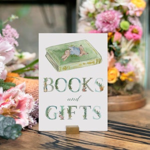 Peter Rabbit Baby Shower Sign | Peter Rabbit Books for Baby Sign | Peter Rabbit Gift Table Sign