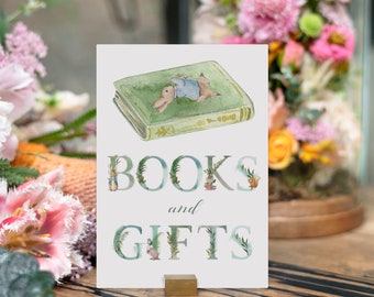 Peter Rabbit Baby Shower Sign | Peter Rabbit Books for Baby Sign | Peter Rabbit Gift Table Sign