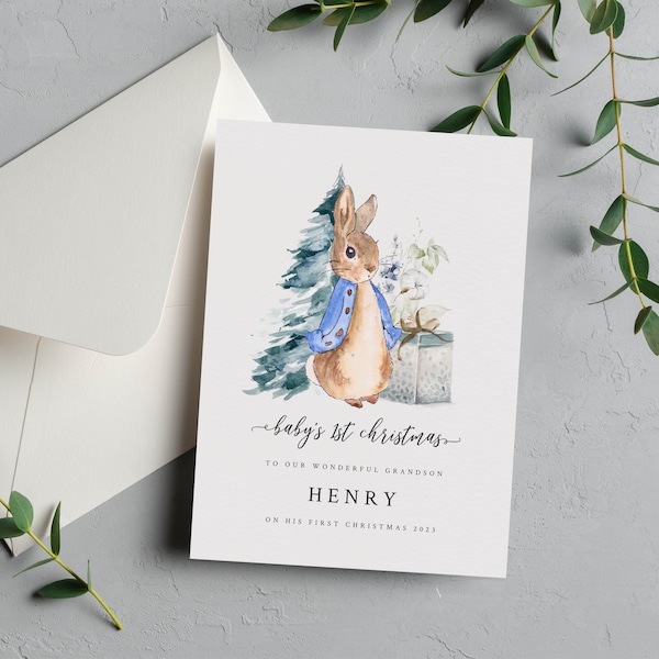 Peter Rabbit New Baby Card - Etsy