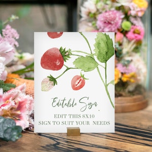 Berry Sweet Baby Shower Sign | Berry Baby Sign | Sweet Berry Baby Shower | Cute Baby Shower