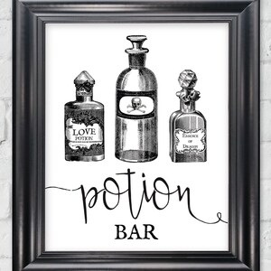 Halloween Bar Sign Potion Bar Sign Halloween Party Drinks Sign Instant ...