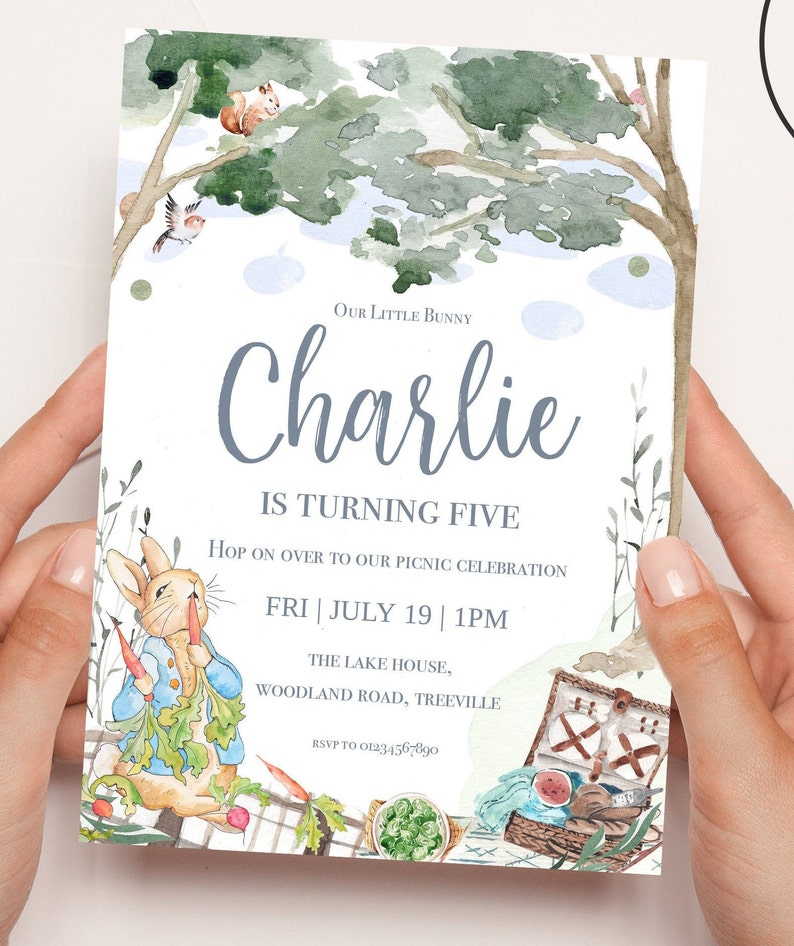 Peter Rabbit Invitation | Peter Rabbit Picnic Invitation | Peter Rabbit ...