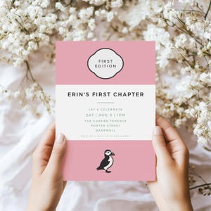 1st Chapter Birthday Invitation | One For The Books Birthday Invitation |  Book Theme Birthday Invitation