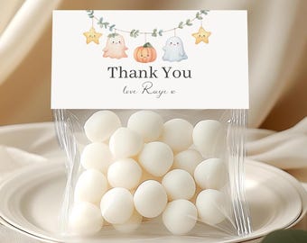 A little Boo is due Baby Shower Favour Tag | Cute Halloween Favour Label