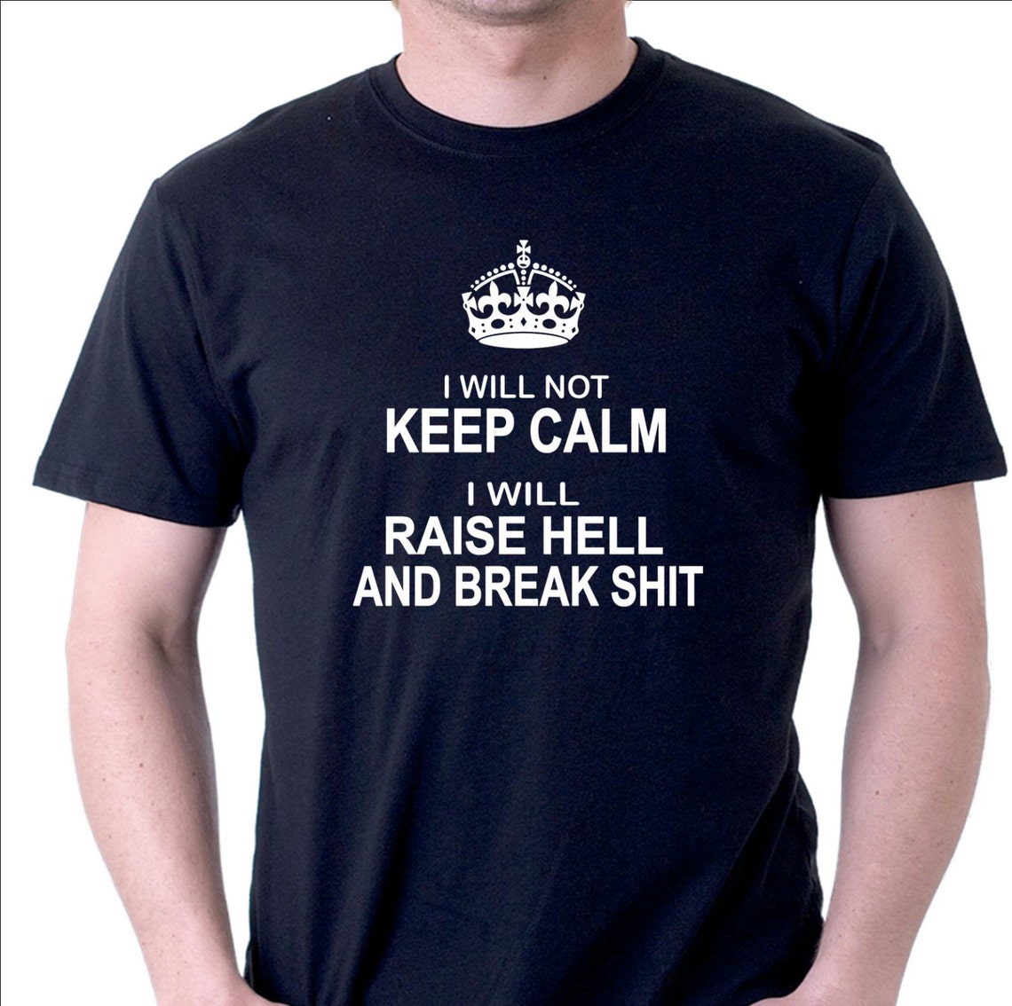 Funny Slogan Tshirt. I Will Not Keep Calm. I Will Raise Hell Etsy