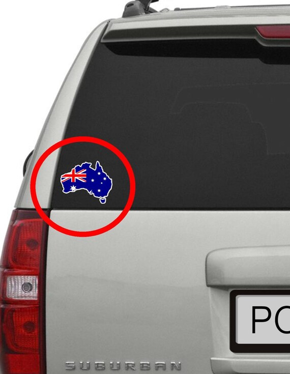 Mappa-Bandiera Aussie Adesivo in Vinile AUSTRALIA Paraurto Decalcomania 