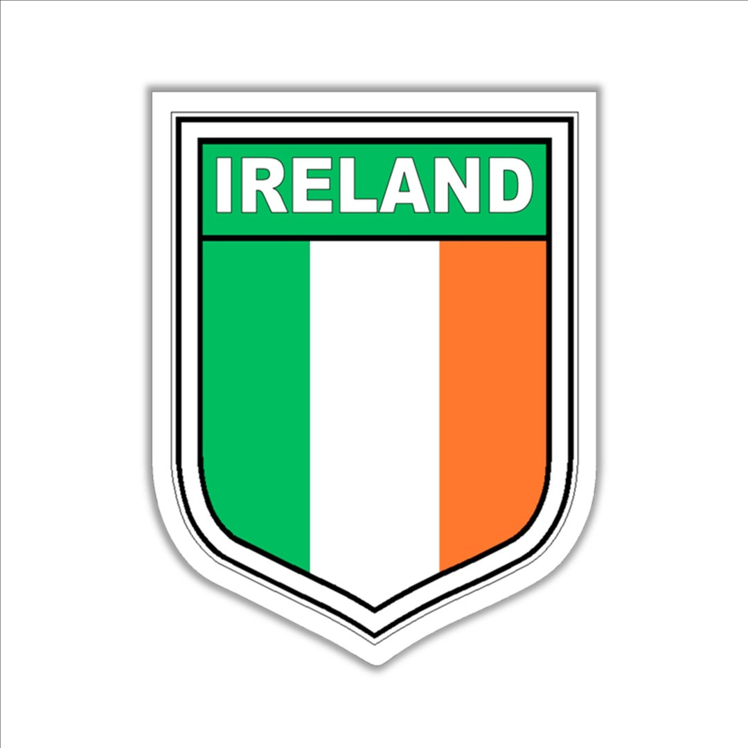 Eire Sticker Irish Vinyl Car Sticker Flag of Ireland in Shield 78 X 100 Mm ( 3 X 4 ...