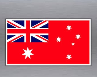 Australian flag red ensign army navy original for car laptop notebooks / 124 x 65.8 mm. (5 x 2.6 inches)