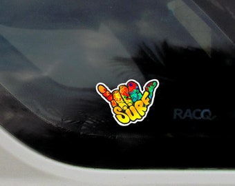 Hang Loose Shaka Graffiti Sticker - 5x3.5 Inch Vinyl Decal For Cars & More