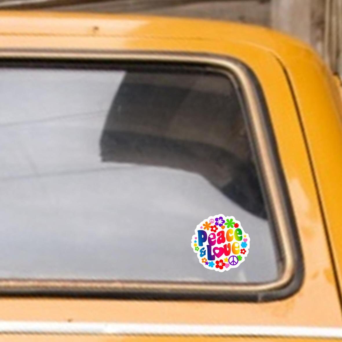 Akachafactory Sticker Adesivi Adesivo Moto Auto Peace And Love Fiore Aquila r2