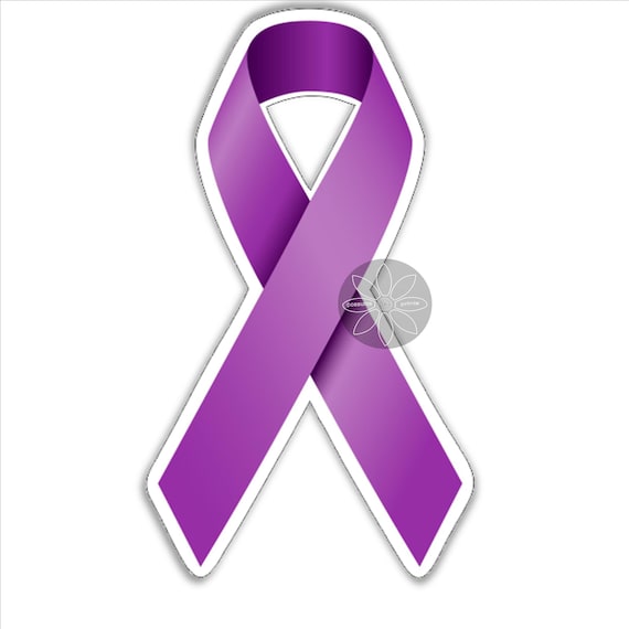 Epilepsy Awareness Purple Ribbon Vinyl Sticker for Car Bumper Etsy