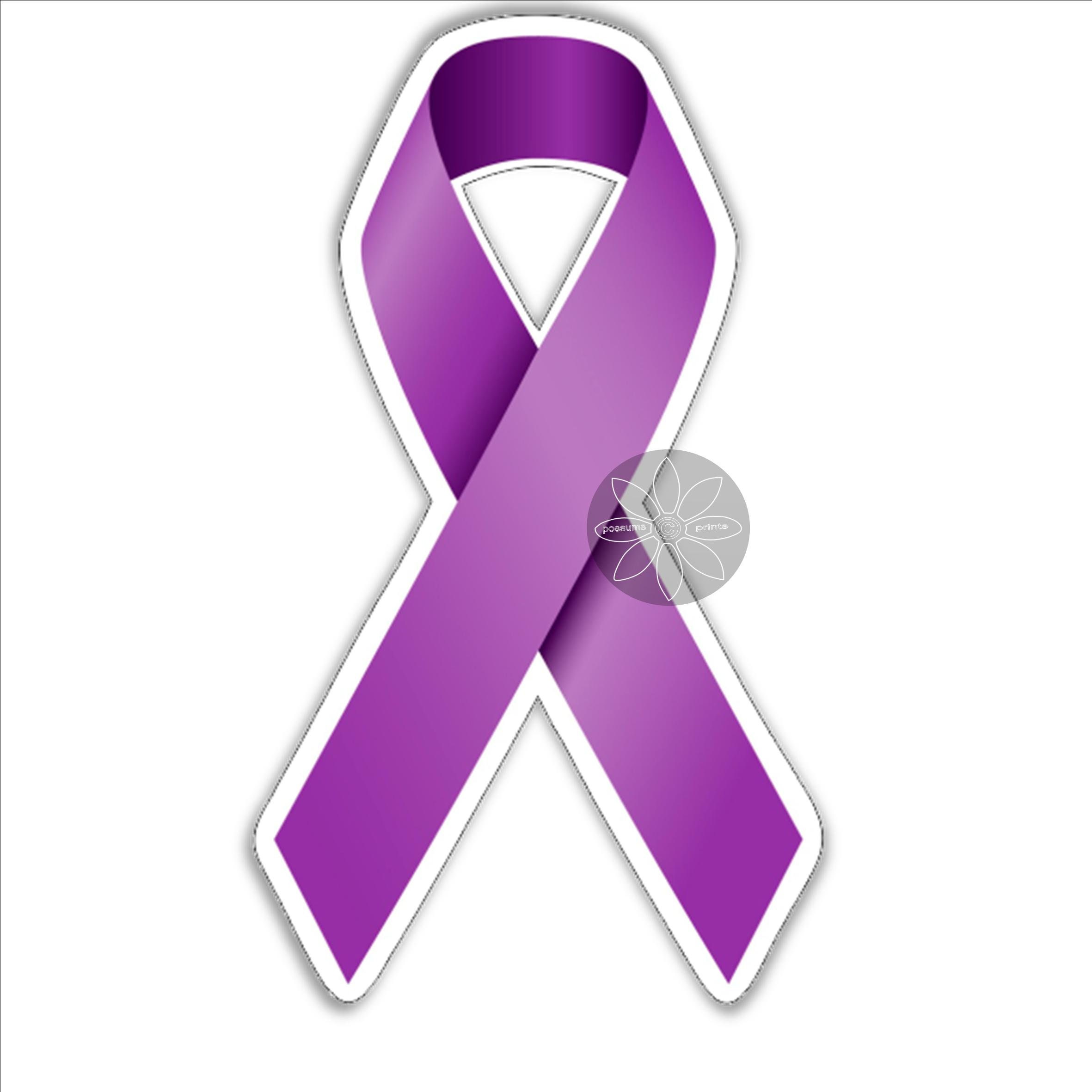 Epilepsy awareness purple ribbon vinyl sticker for car bumper Etsy