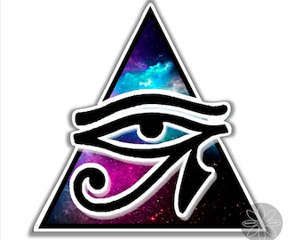 Eye of Horus vinyl sticker evil eye protection symbol laptop car bumper stickers 93 x 91 mm  ( 43.7 x 3.6 inches)