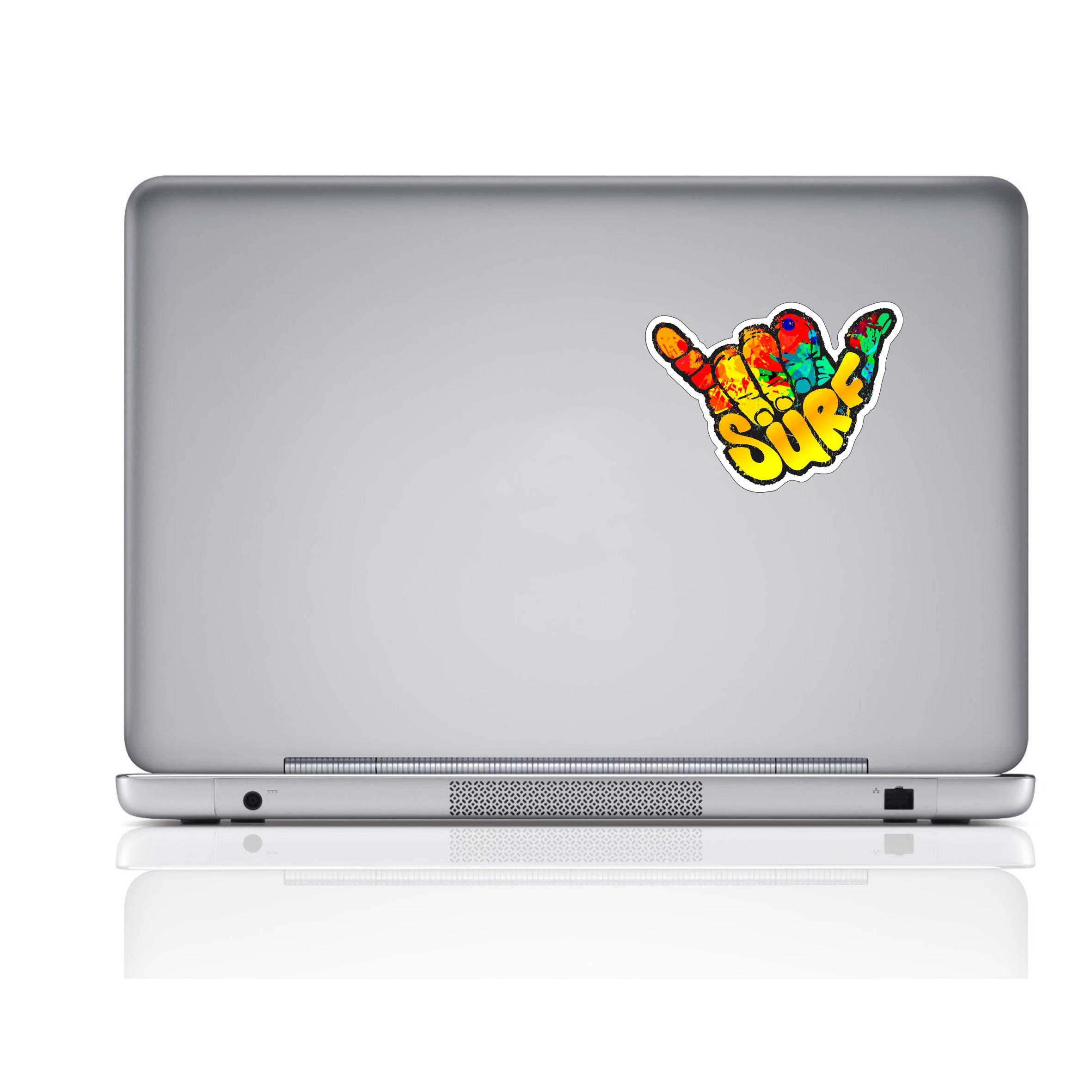 Adesivo Shaka Surfer Mano – Decalcomania In Vinile Per Auto, Laptop, Surf, 10x8 Cm #6360