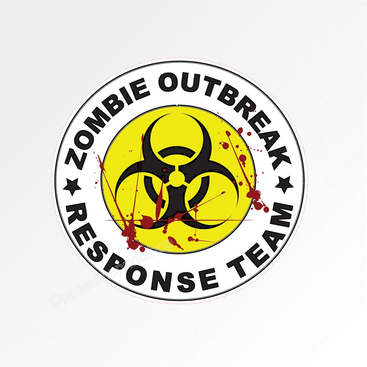 Zombie Outbreak Response Team Sticker Decal Self Adhesive Vinyl - Foto 9