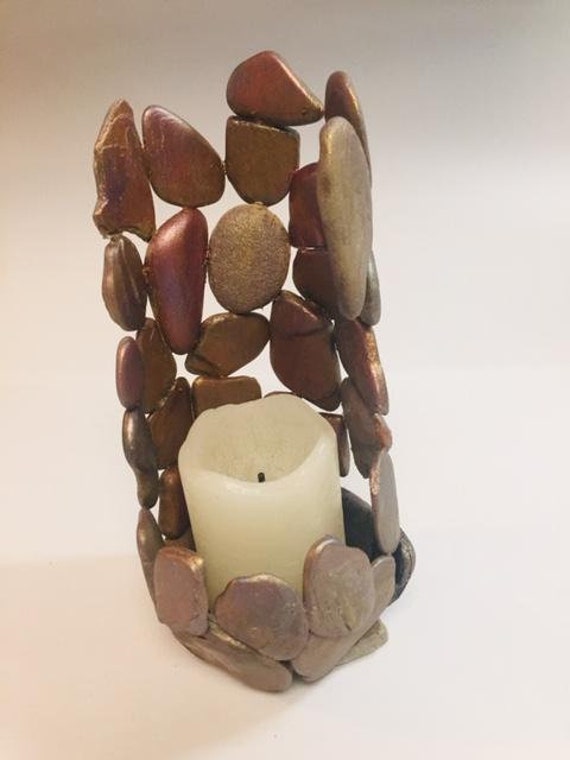 Hand Crafted Stone Candle Holder with Life Like LED Candle. Etsy