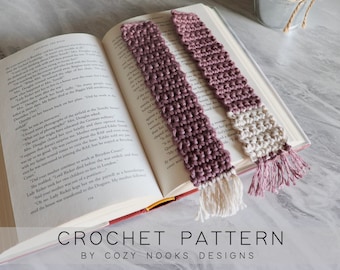 Beginner Bookmark, Beginner Crochet Pattern, Crochet Craft Fair Patterns, Summer Crochet, Crochet Bookmark, Stash Busting