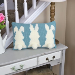 Easter Tails Pillow Crochet Pattern, Pillow Crochet Pattern, Modern Pillow Crochet Pattern, Crochet Pillow, Home Decor, Beginner Crochet image 8
