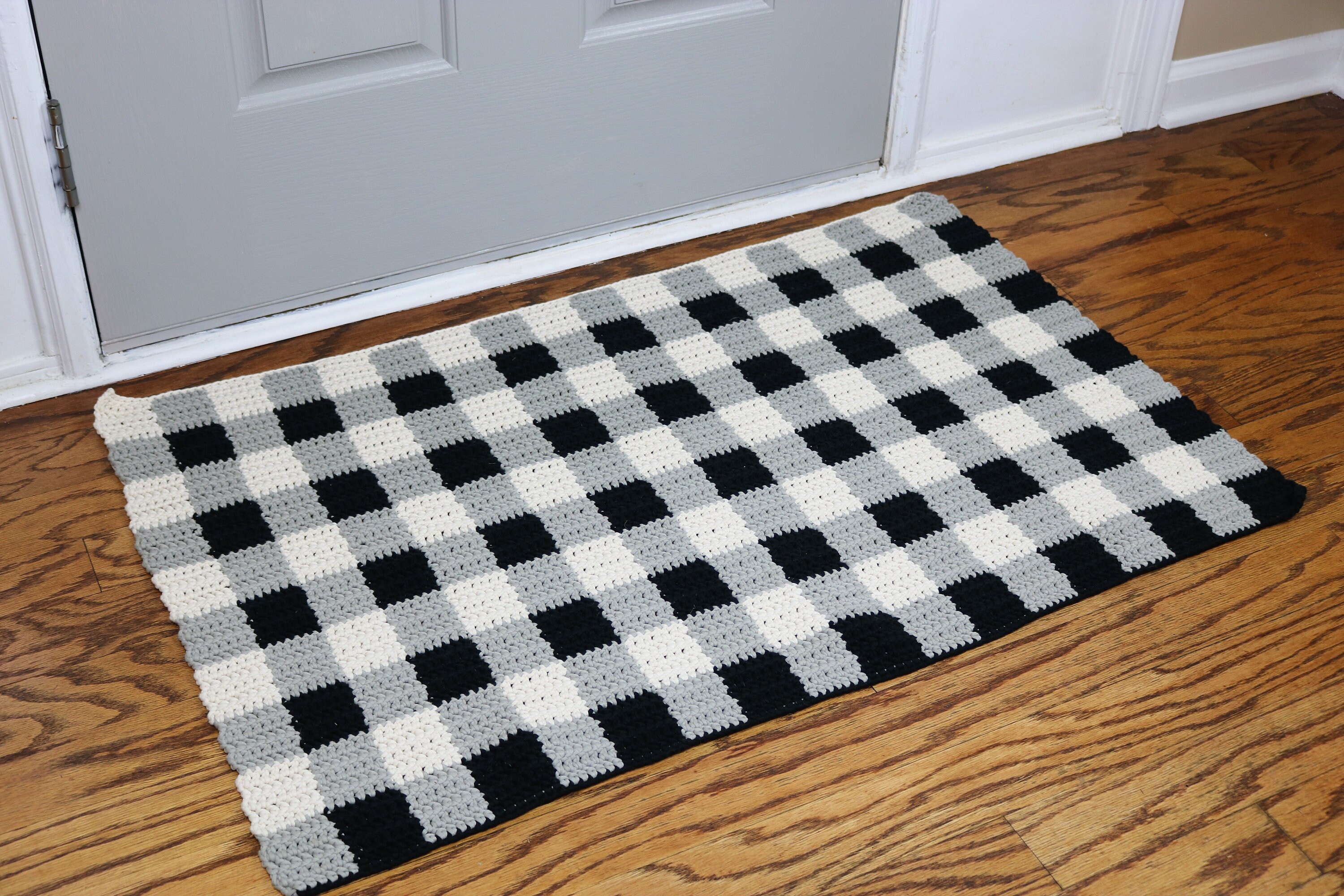 Plaid Rug Pattern Buffalo Plaid Crochet Rug Pattern: Farmhouse Decor (PDF Pattern) - Etsy