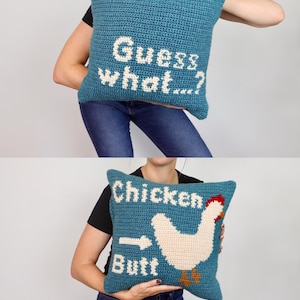 CROCHET PATTERN - Chicken Butt Pillow Crochet Pattern, Pillow Crochet Pattern, Crochet Pillow, Home Decor