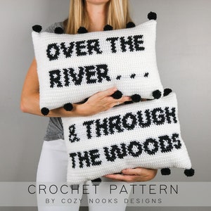 Modern Woodland Pillows Crochet Pattern, Pillow Crochet Pattern, Modern Pillow Crochet Pattern, Crochet Pillow, Home Decor, Beginner Crochet