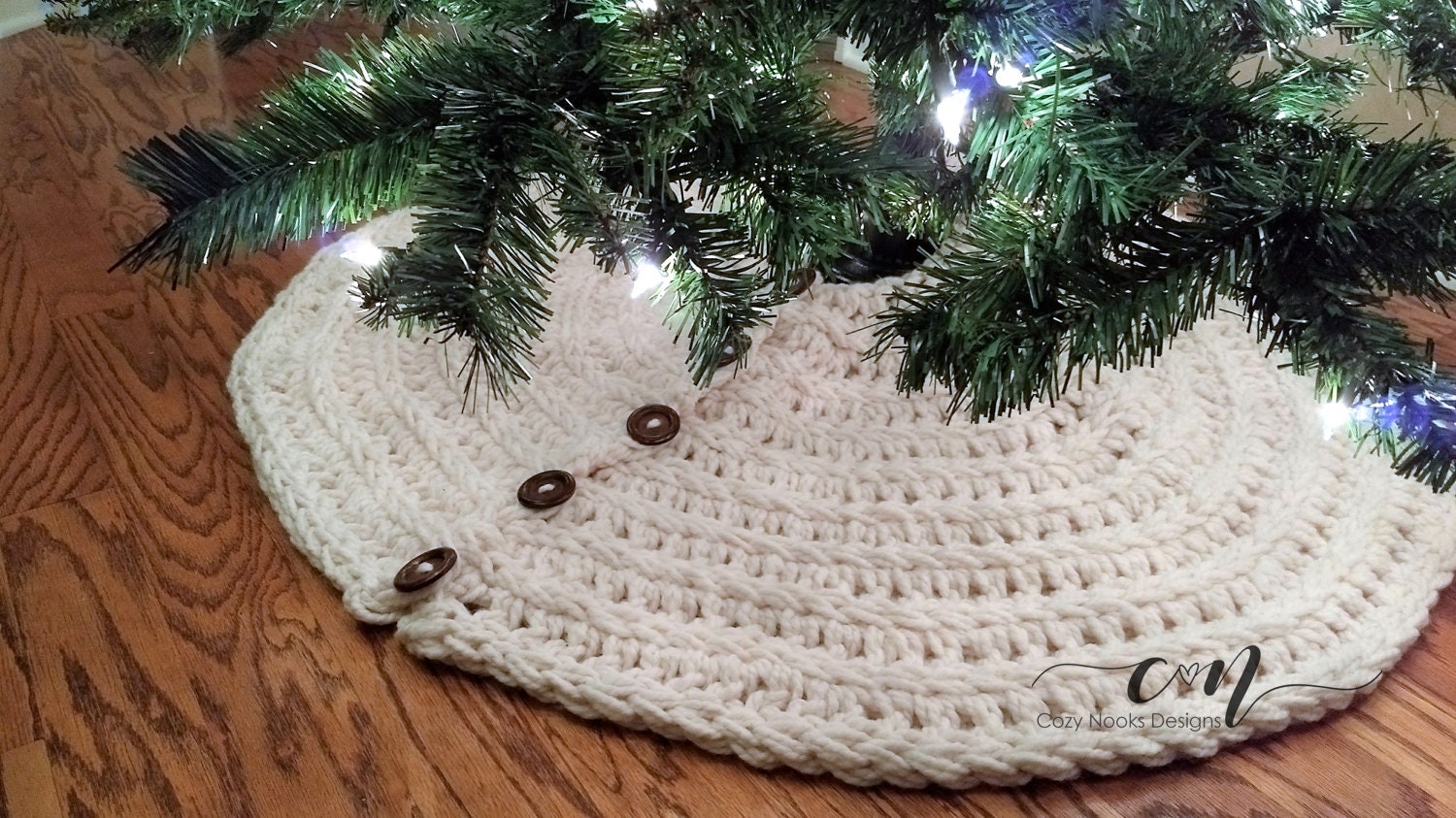 Farmhouse Christmas Tree Skirt Crochet Pattern Farmhouse Etsy