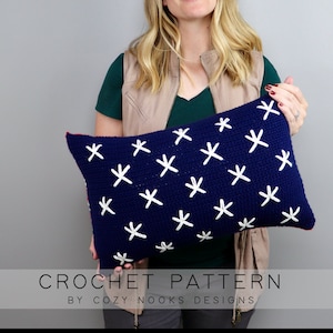 Freedom Pillow Crochet Pattern, Crochet Pillow, Fourth of July Crochet, Crochet for 4th of July, Home Decor, Intarsia Crochet, USA Pillow
