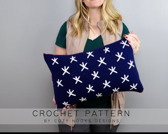 Freedom Pillow Crochet Pattern, Crochet Pillow, Fourth of July Crochet, Crochet for 4th of July, Home Decor, Intarsia Crochet, USA Pillow