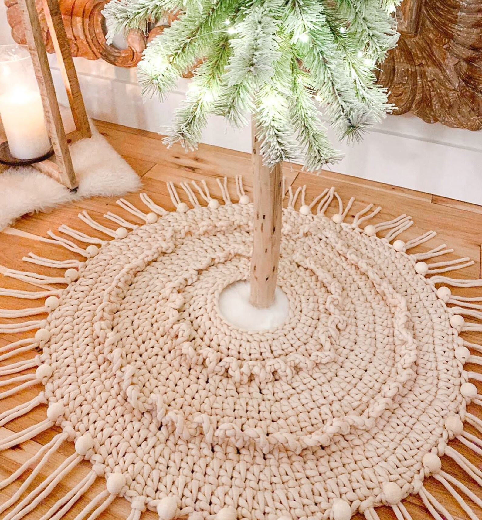 Boho Christmas Tree Skirt Crochet Pattern Bohemian Style - Etsy