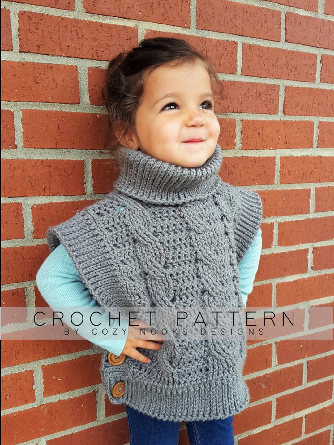 Cowl Pullover Sweater Crochet Pattern Crochet Pattern Girl - Etsy