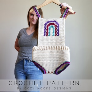 Boho Rainbow Romper Crochet Pattern, Baby Crochet Pattern, Toddler Crochet, Crochet Pattern Baby, Crochet Pattern Girl, Crochet Summer Baby