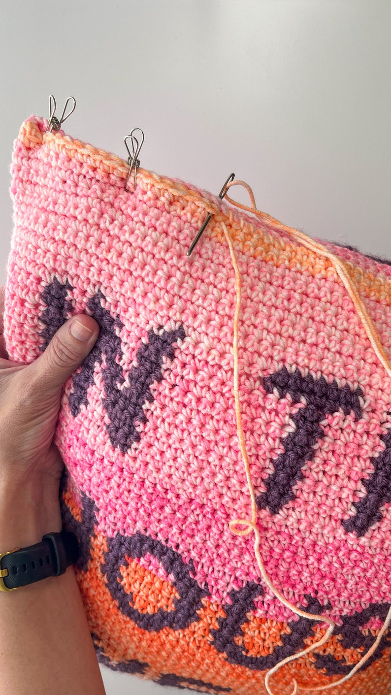 Taylor's Version Pillow Crochet Pattern, Taylor Swift Crochet Pattern, Swiftie Crochet Pattern, Crochet Pillow Pattern, Tapestry Crochet image 8