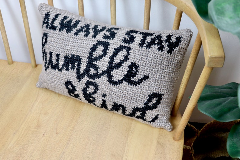 Humble and Kind Pillow Crochet Pattern, Pillow Crochet Pattern, Modern Pillow Crochet Pattern, Crochet Pillow, Home Decor, Beginner Crochet image 8