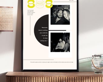 Vintage Style Custom Photo Couple Art Print Artwork // Wedding Gift, Engagement Gift, Newlywed Gift, Christmas Gift, Anniversary Gift