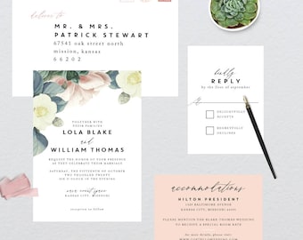 Chic Vintage Florals Wedding Suite // DOWN PAYMENT Towards Printed Sets // Modern Wedding