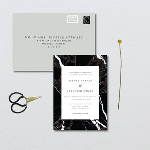 Marble Splatter Wedding Suite // DOWN PAYMENT towards Printed Sets // Modern Wedding, Bold Wedding, Artsy Wedding image 2