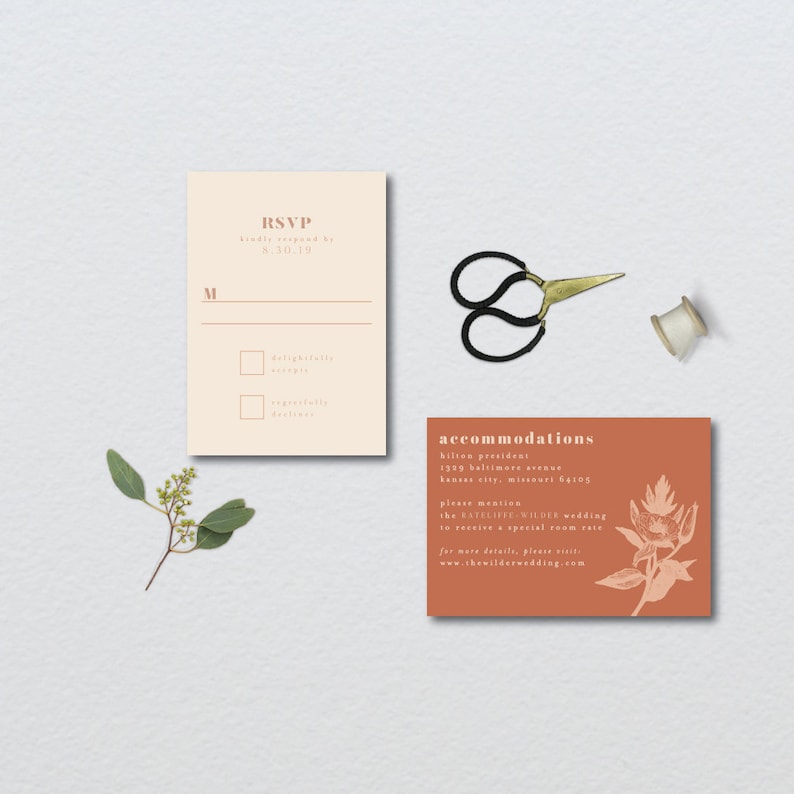 Vintage Wedding Boho Botanical Wedding Suite DOWN PAYMENT towards Printed Sets Modern Wedding Floral Wedding