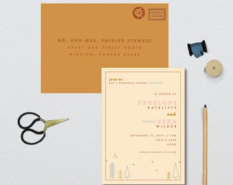 Camp Icon Rehearsal Dinner Invitation // 5x7 DIY PRINTABLE // Rehearsal Dinner