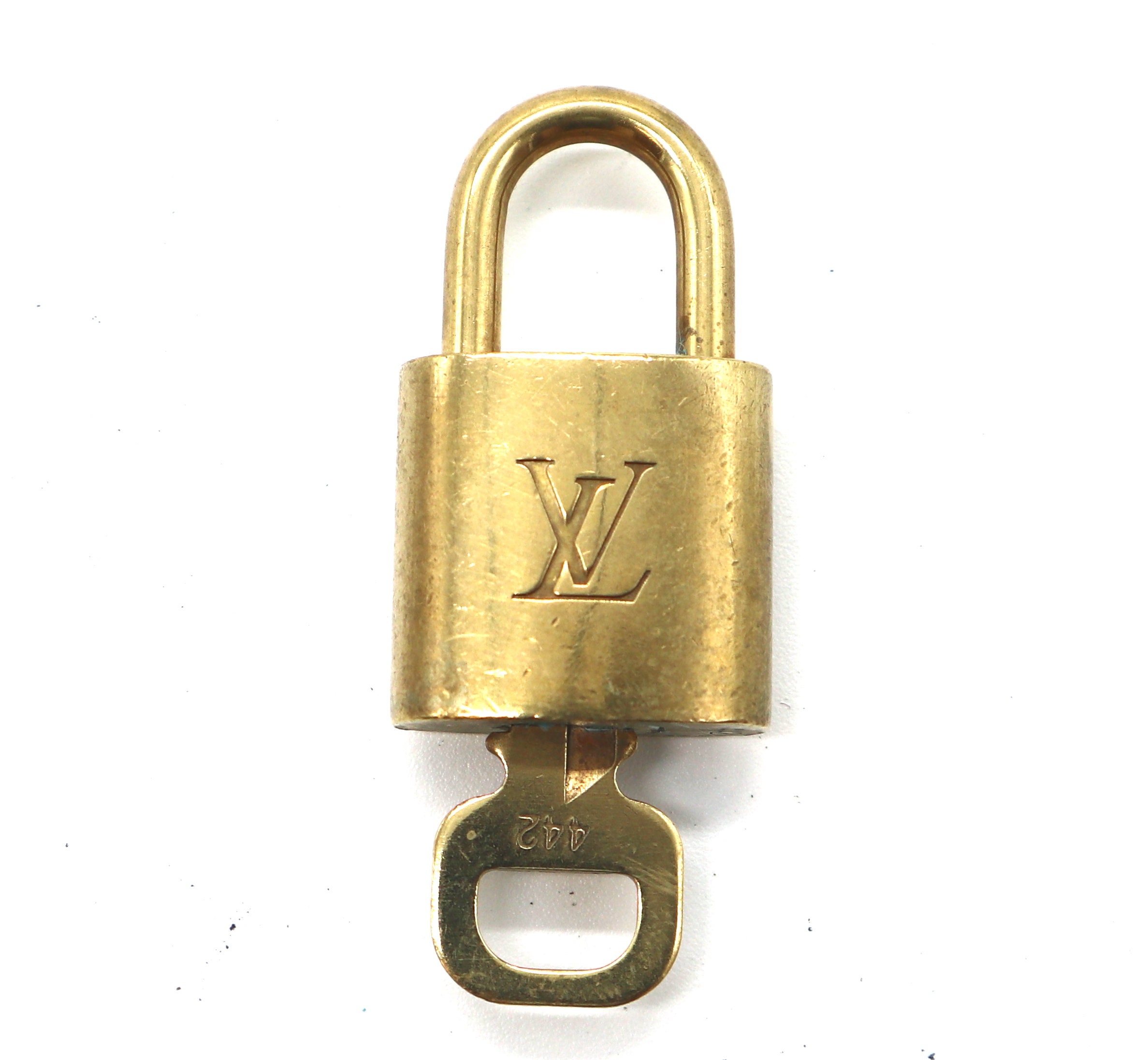 Vintage Louis Vuitton Gold Lock & Key Set Keepall Speedy Alma