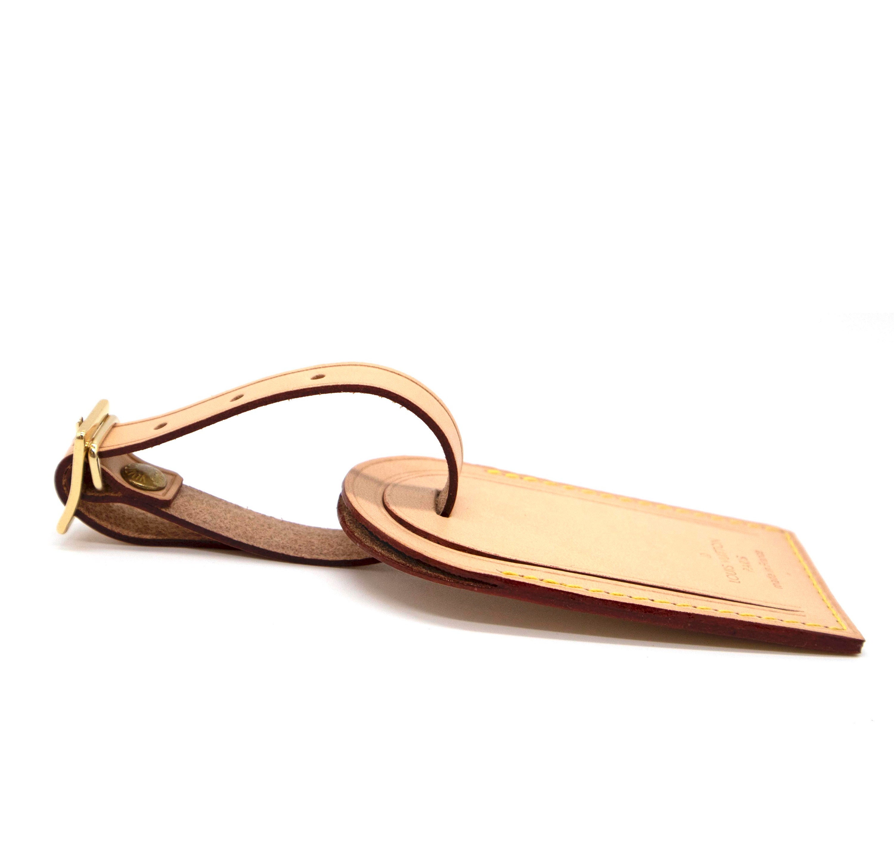 Buy Louis Vuitton Natural Only One Available Leather Luggage Tag