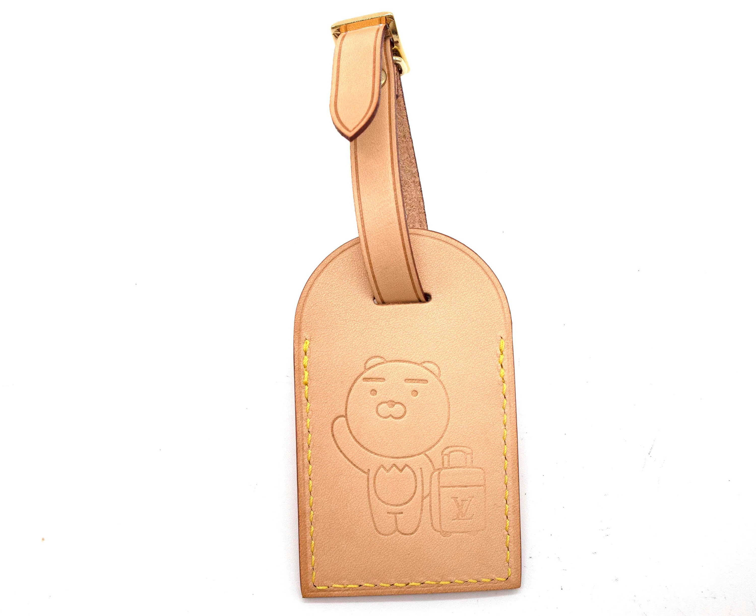 Vintage Louis Vuitton Natural Only One Available Leather Luggage Tag  Monogram