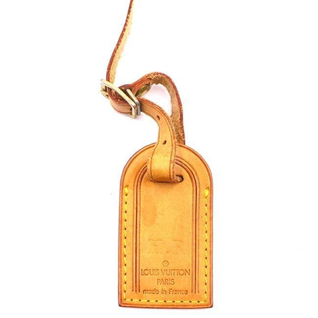 Louis Vuitton Natural Monogram Small Leather Luggage Tag 
