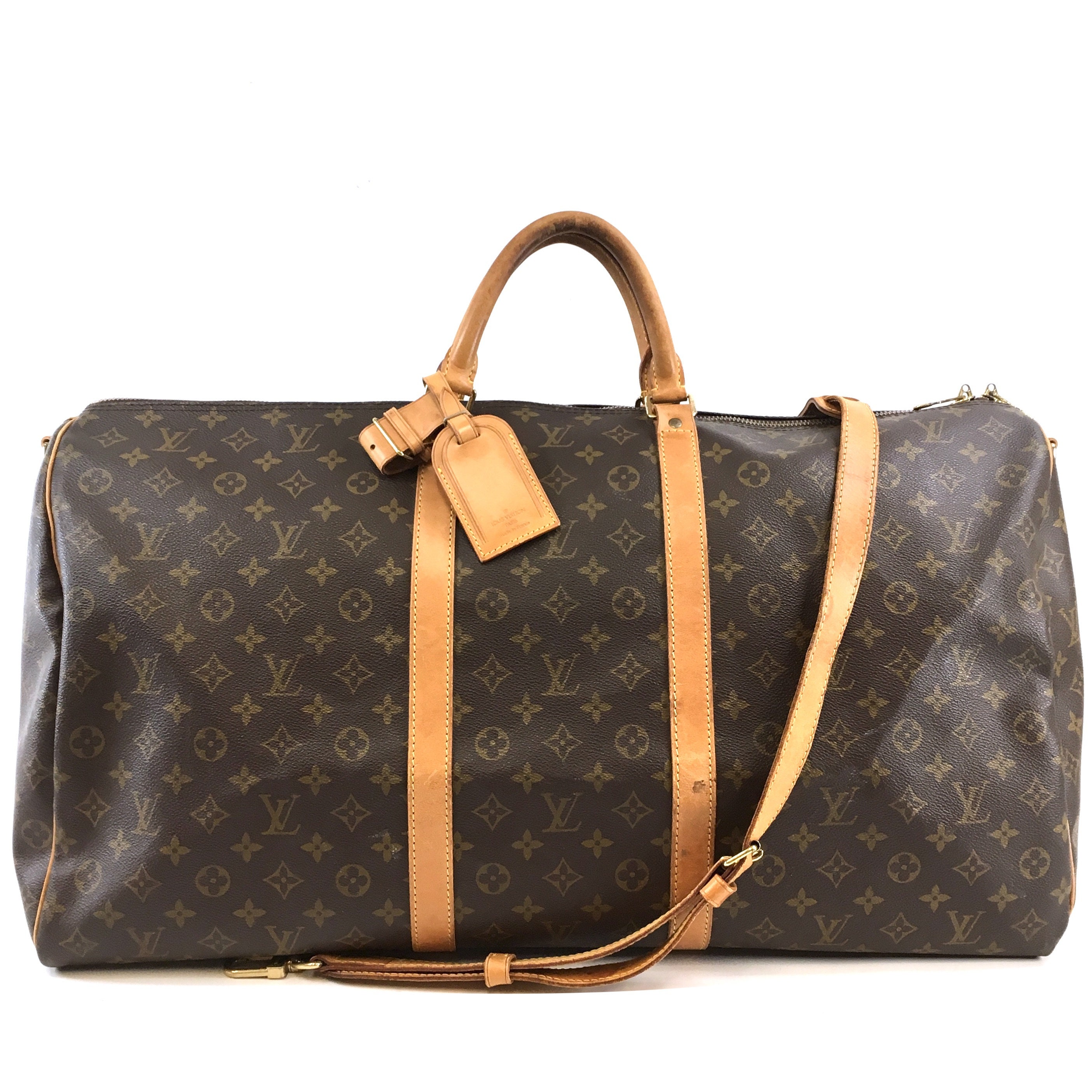 Louis Vuitton Keepall With Strap 60 Bandouliere Duffel Brown -  UK