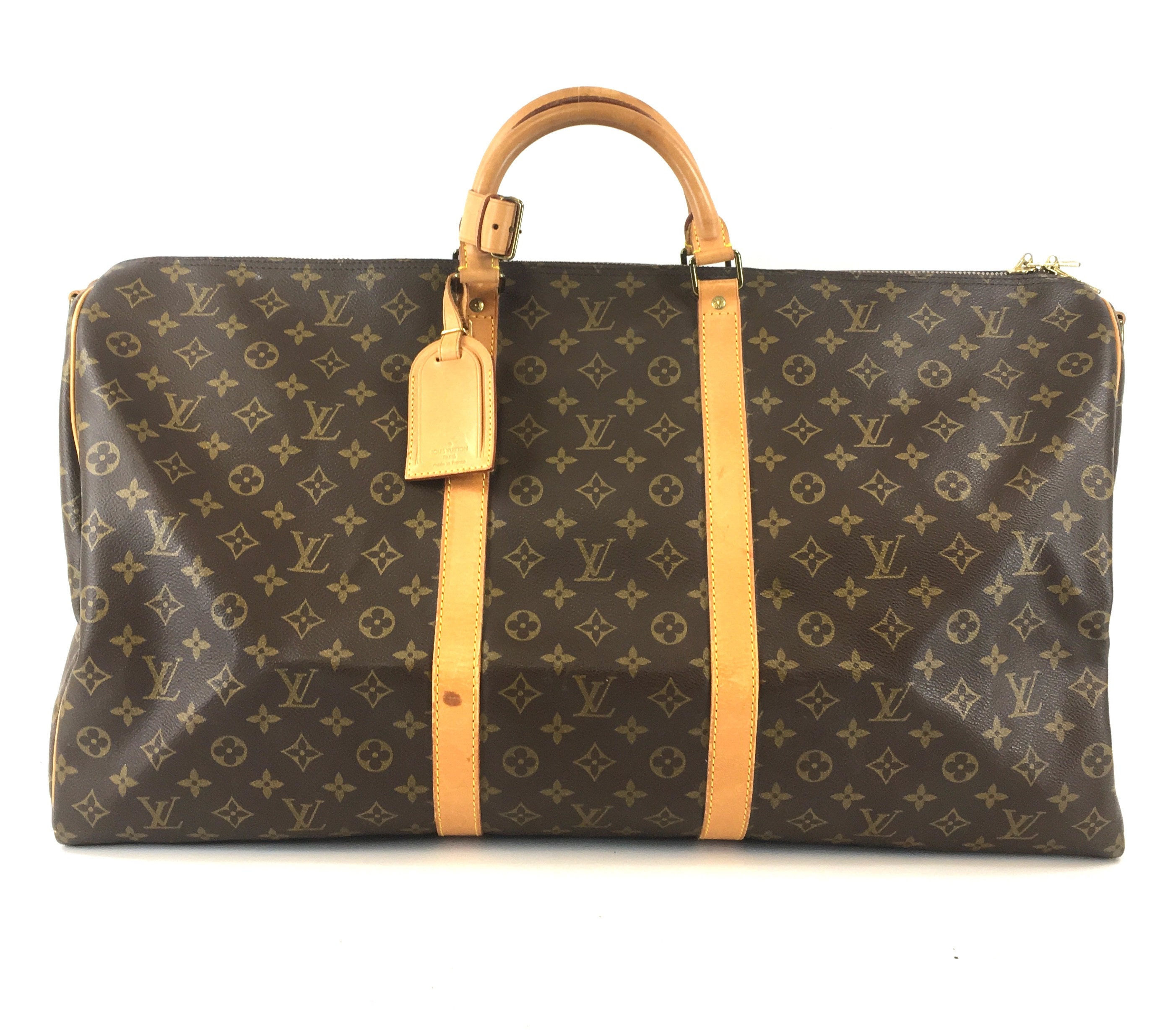 Louis Vuitton Keepall Bandouliere 45 Crafty Red Monogram Weekend Travel Bag