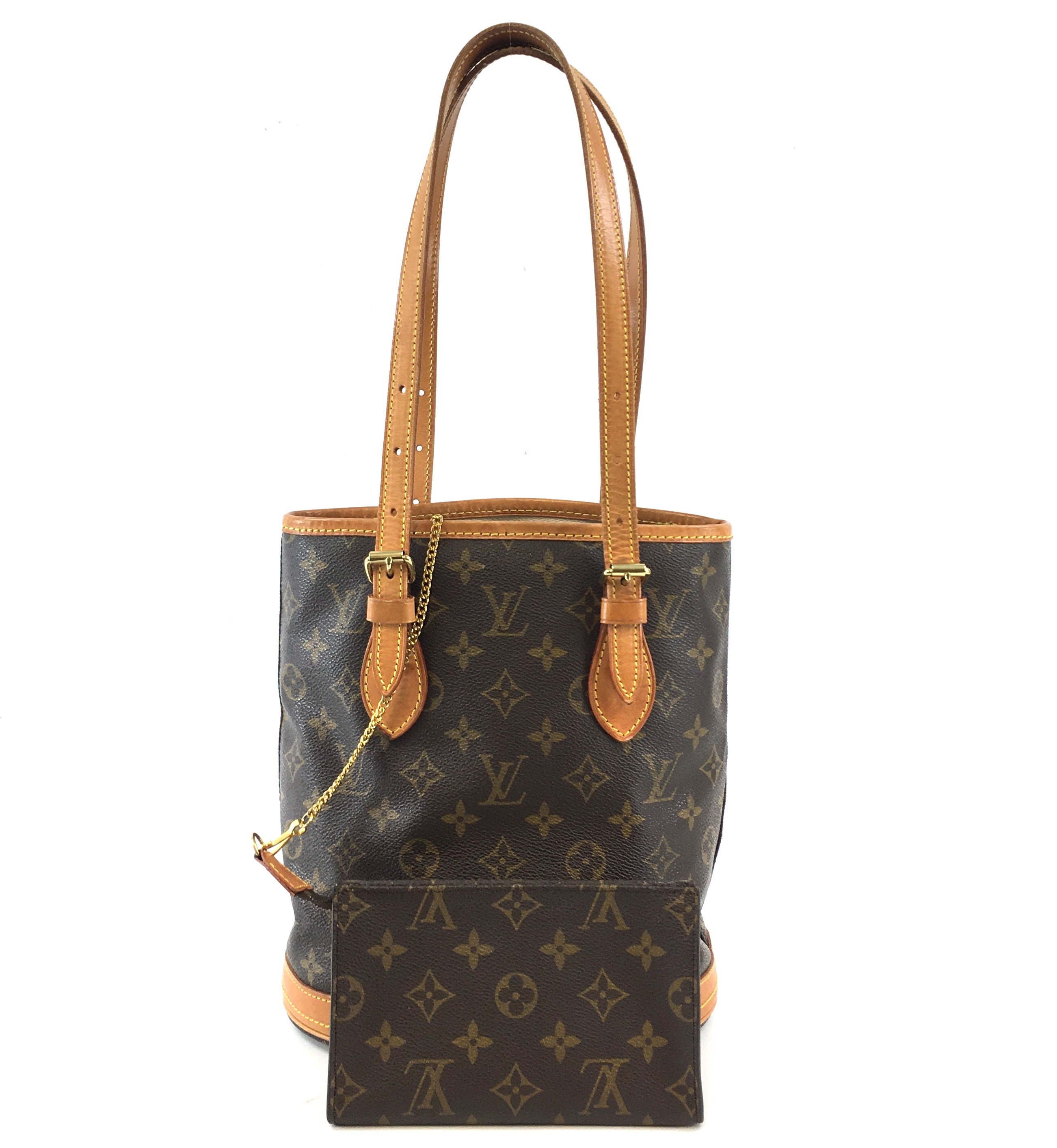 Louis Vuitton Classic Monogram Speedy, Pochette, and Marais Bucket Bag