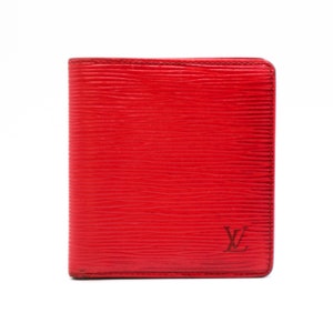 Louis Vuitton Women's Red Epi Leather Passport Cover For Sale at